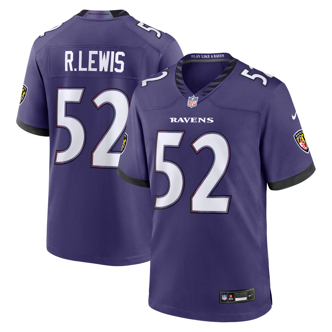 Baltimore Ravens Ray Lewis Purple Team Retired Player Game Jersey