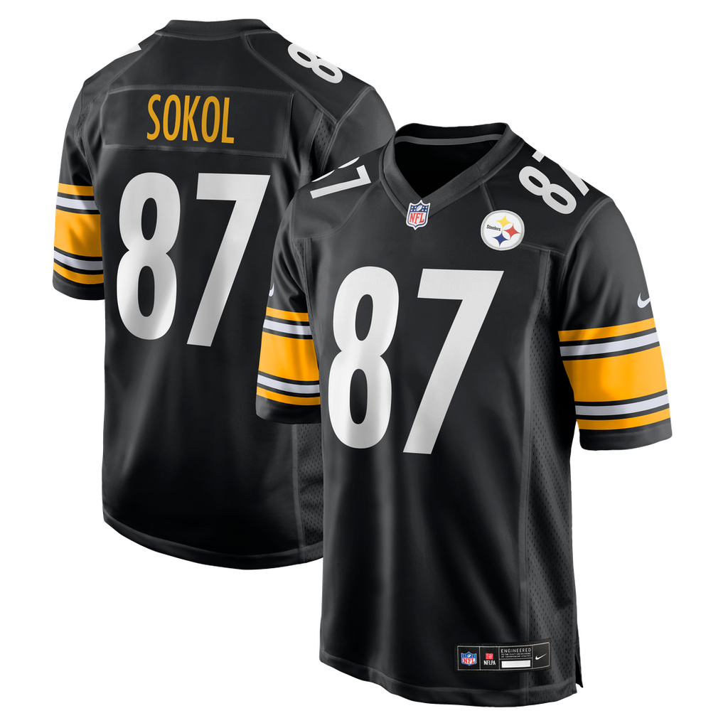 Pittsburgh Steelers Matt Sokol Black Team Game Jersey