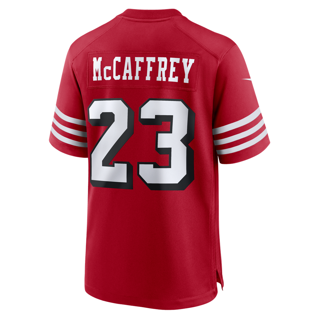 San Francisco 49ers Christian McCaffrey Scarlet Alternate Game Player Jersey