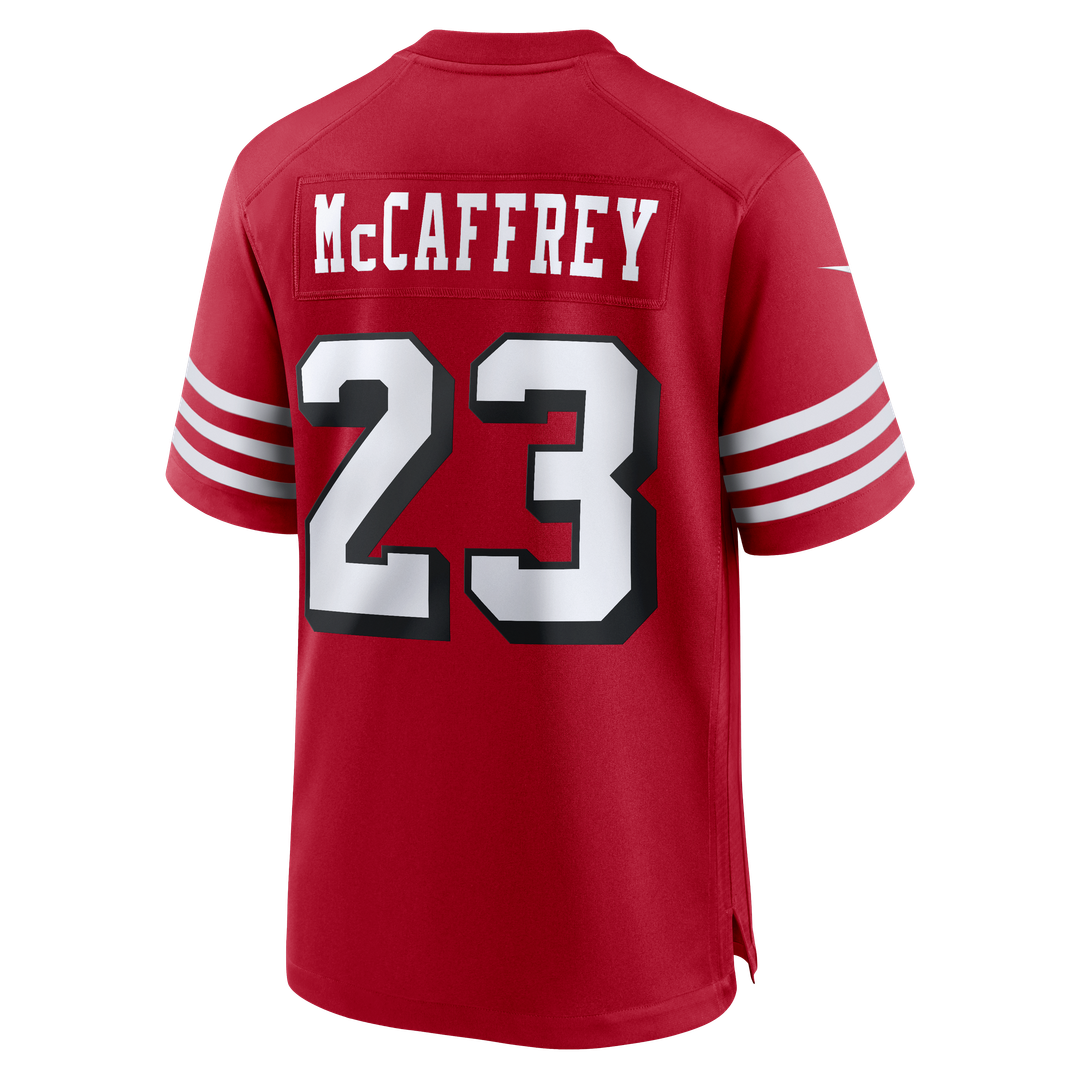 San Francisco 49ers Christian McCaffrey Scarlet Alternate Game Player Jersey