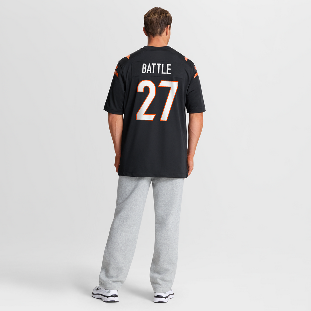 Cincinnati Bengals Jordan Battle Black Team Game Jersey