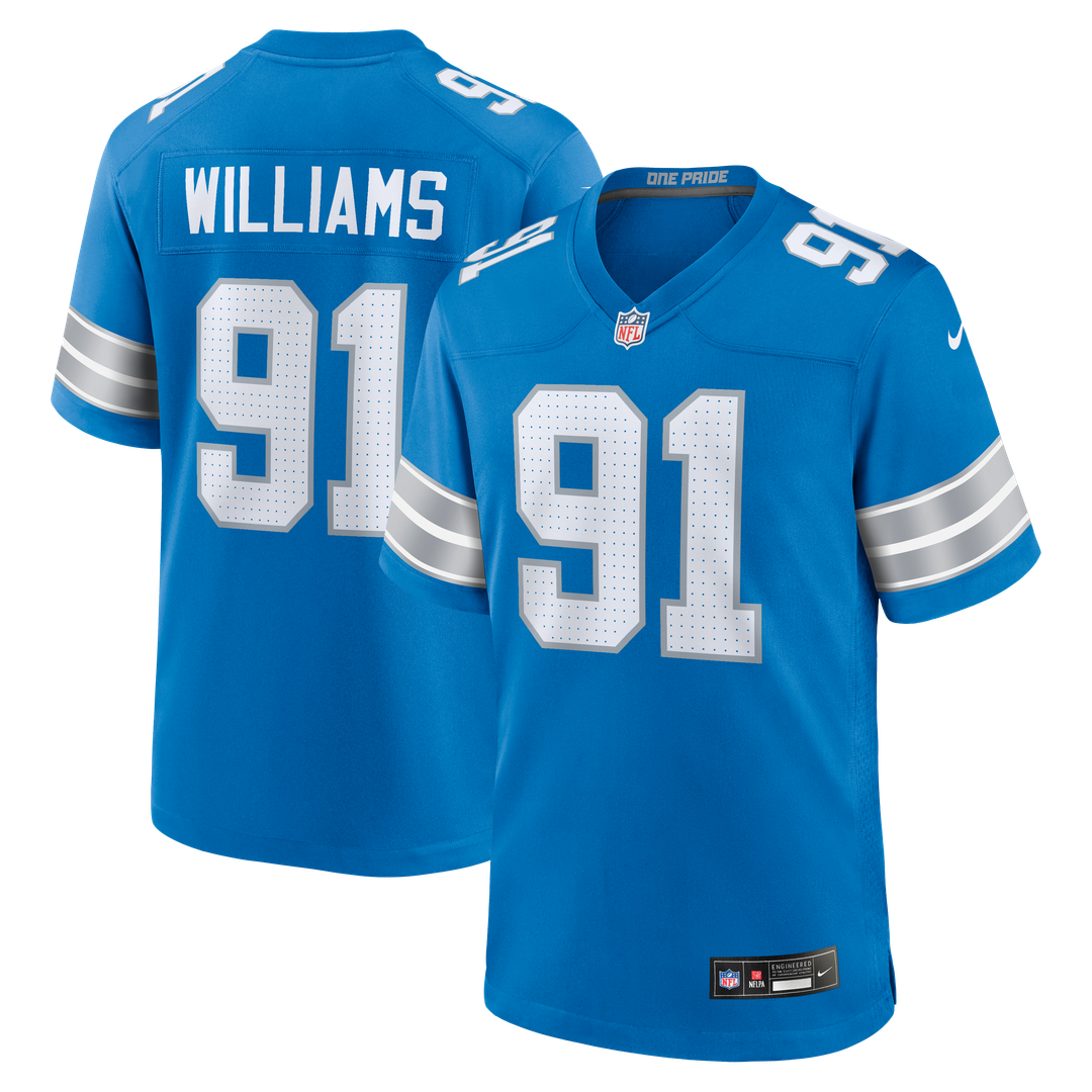 Detroit Lions Tyleik Williams Blue Team Game Jersey