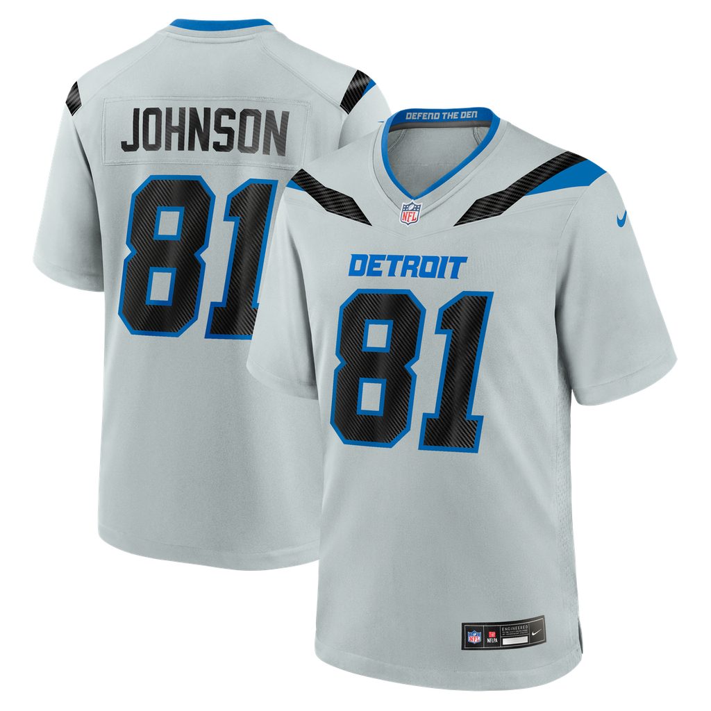 Detroit Lions Calvin Johnson Silver 2026 Rivalries Collection Game Jersey