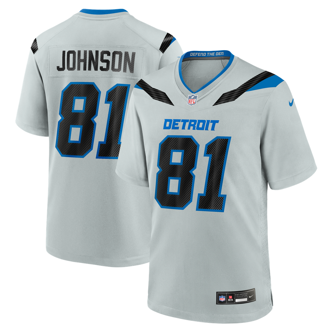 Detroit Lions Calvin Johnson Silver 2026 Rivalries Collection Game Jersey