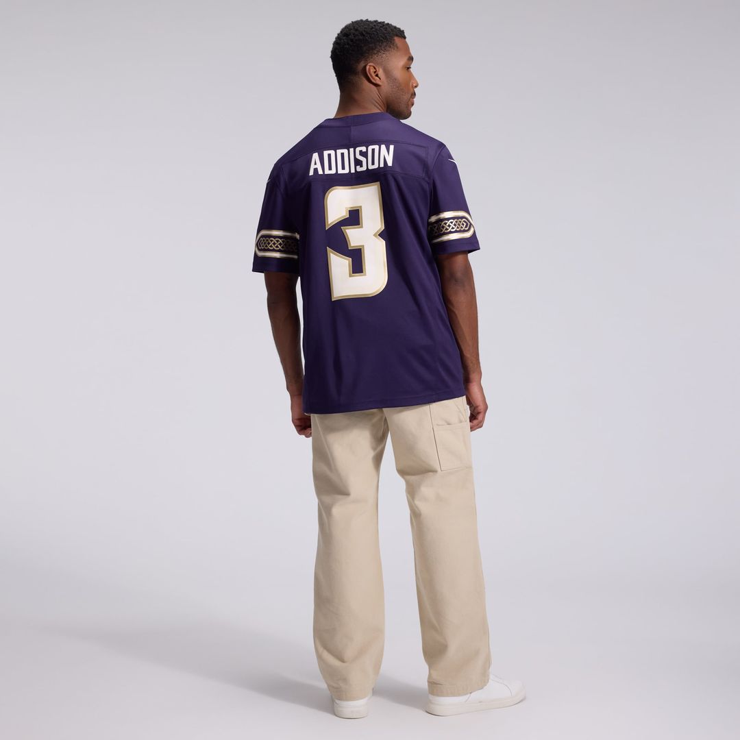 Minnesota Vikings Jordan Addison Purple 2026 Rivalries Collection Stitched Limited Jersey