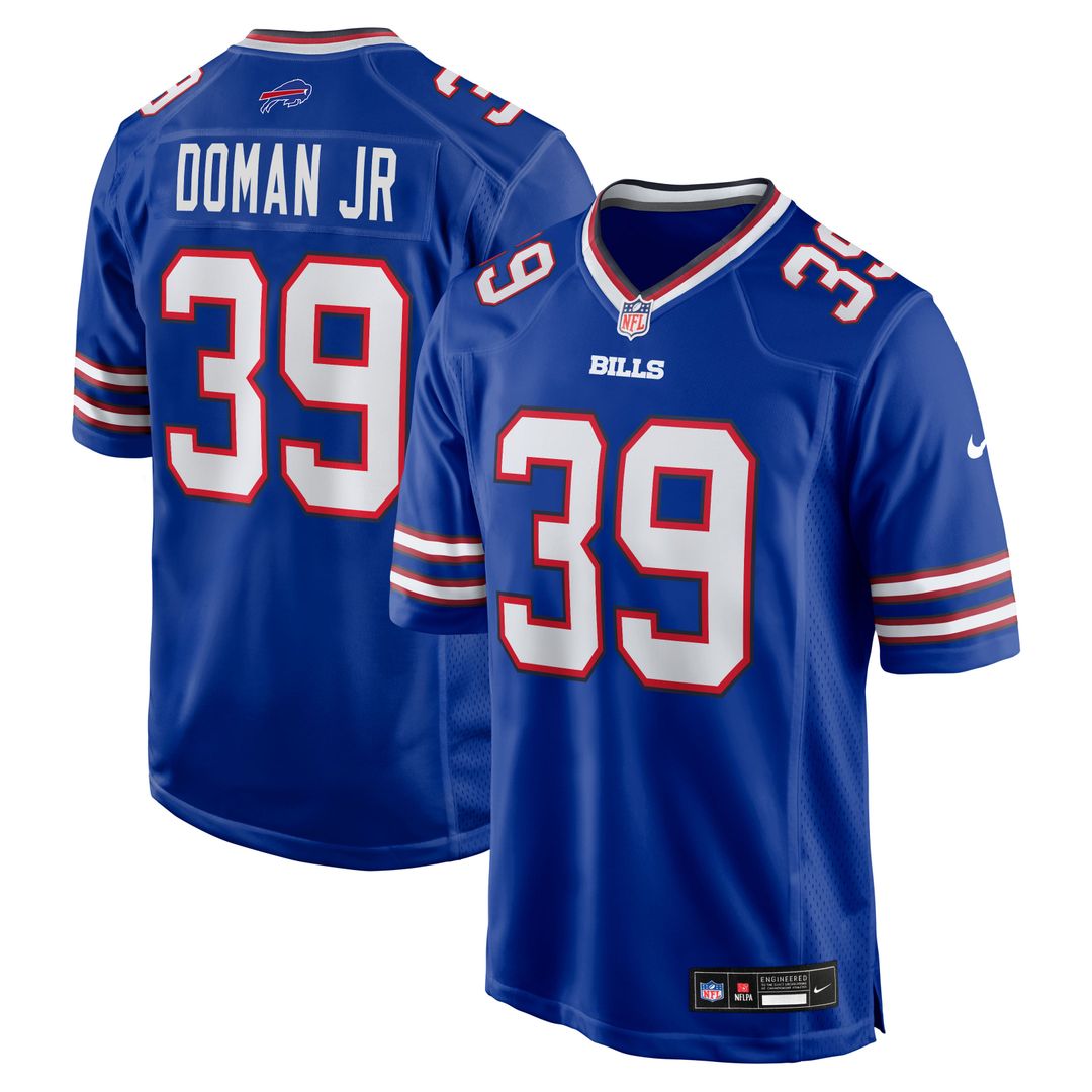 Buffalo Bills Tommy Doman Jr Royal Team Game Jersey