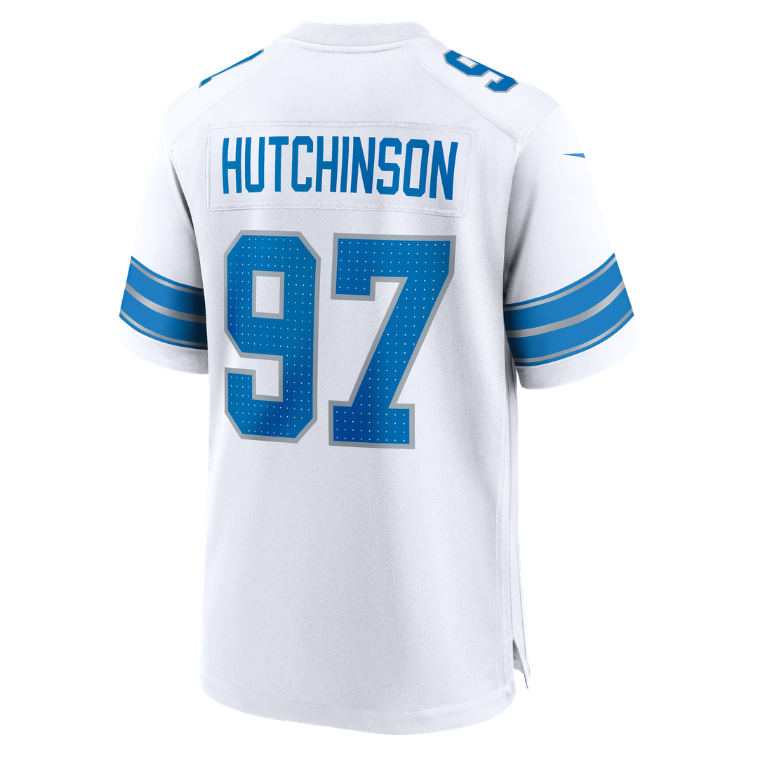 Detroit Lions Aidan Hutchinson White Game Jersey